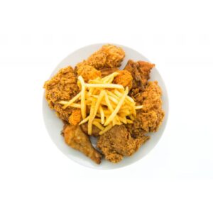 Crispy Chicken With French Fries served hot at City Kebab and Cafe