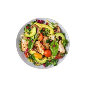 BBQ Chicken Salad served fresh at City Cafe with grilled chicken and vegetables