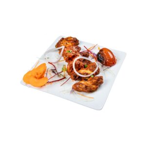 BBQ Chicken Wings 6 Pcs served hot with crispy skin, smoky flavor, and tangy BBQ sauce at City Kebab and Cafe