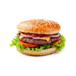 Beef Cheese Burger served fresh at City Kebab and Cafe – juicy beef patty with melted cheese in a toasted bun
