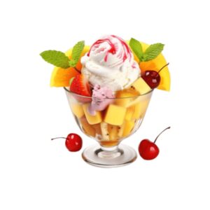 Fruit Coktail with ICE Cream served at City Kebab and Cafe – a refreshing dessert with seasonal fruits and creamy ice cream