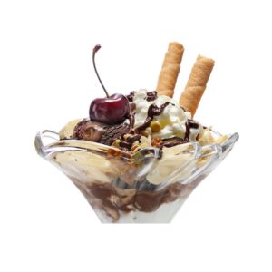 "Creamy vanilla, chocolate, and strawberry ice cream served at City Kebab and Cafe.