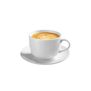 A cup of freshly brewed regular coffee served in a white mug at City Kebab and Cafe