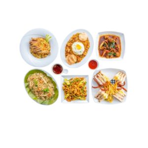 Family Combo for 4 Person – Thai Soup, Chicken Wontons, Fried Chicken, Egg Fried Rice, Chicken Masala & Chinese Vegetables – City Kebab and Cafe Dhaka