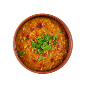 A creamy bowl of authentic Chonar Dal from City Kebab & Cafe, garnished with coriander, served in Dhaka.